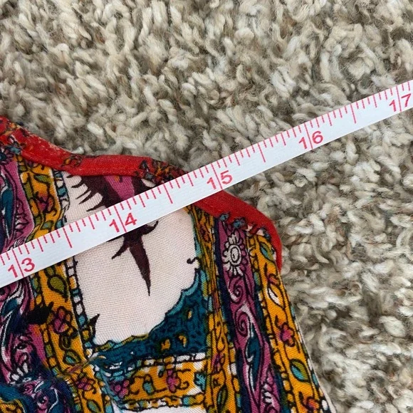 Vintage Y2K Angie Boho Paisley V Neck Maxi Dress Small - Picture 10 of 15